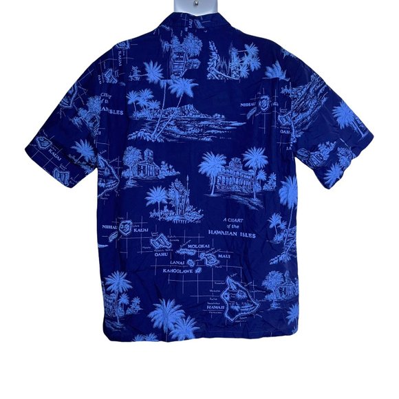 CT Hawaii Fashions Blue Vintage Island King Kamehameha Vacation Shirt XL - Picture 6 of 10